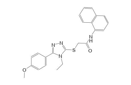 2-{[4-ethyl-5-(4-methoxyphenyl)-4H-1,2,4-triazol-3-yl]sulfanyl}-N-(1-naphthyl)acetamide