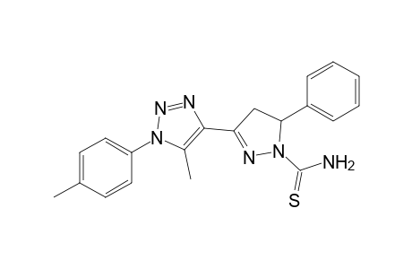 4,5-Dihydro-3-(5-methyl-1-p-tolyl-1H-1,2,3-triazol-4-yl)-5-phenylpyrazole-1-carbothioamide