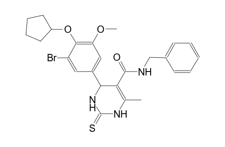 N-benzyl-4-[3-bromo-4-(cyclopentyloxy)-5-methoxyphenyl]-6-methyl-2-thioxo-1,2,3,4-tetrahydro-5-pyrimidinecarboxamide