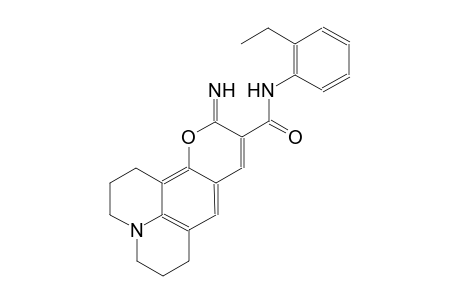 1H,5H,11H-[1]benzopyrano[6,7,8-ij]quinolizine-10-carboxamide, N-(2-ethylphenyl)-2,3,6,7-tetrahydro-11-imino-