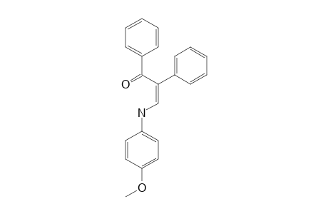 (Z)-3-[(4-methoxyphenyl)amino]-1,2-di(phenyl)prop-2-en-1-one