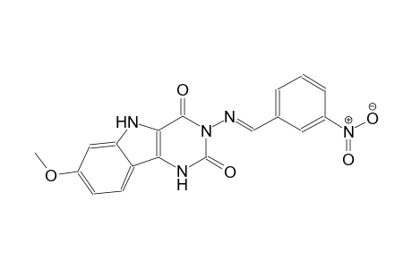 7-methoxy-3-{[(E)-(3-nitrophenyl)methylidene]amino}-1H-pyrimido[5,4-b]indole-2,4(3H,5H)-dione