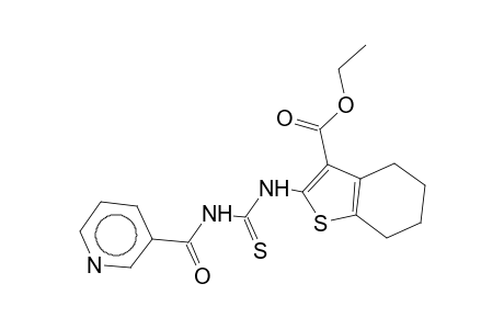 2-(nicotinoylthiocarbamoylamino)-4,5,6,7-tetrahydrobenzothiophene-3-carboxylic acid ethyl ester