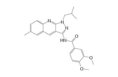 N-(1-isobutyl-6-methyl-1H-pyrazolo[3,4-b]quinolin-3-yl)-3,4-dimethoxybenzamide