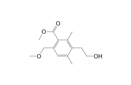 Benzoic acid, 3-(2-hydroxyethyl)-6-(methoxymethyl)-2,4-dimethyl-, methyl ester