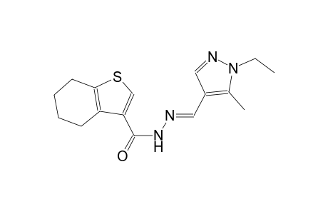 N'-[(E)-(1-ethyl-5-methyl-1H-pyrazol-4-yl)methylidene]-4,5,6,7-tetrahydro-1-benzothiophene-3-carbohydrazide