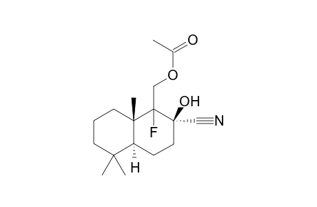(+-)-11-Acetoxy-9a-fluoro-8-hydroxydrimane-12-carbonitrile