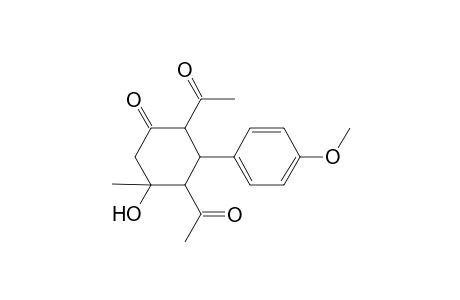 2,4-Diacetyl-5-hydroxy-3-(4-methoxyphenyl)-5-methylcyclohexanone