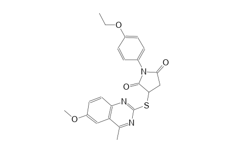 1-(4-ethoxyphenyl)-3-[(6-methoxy-4-methyl-2-quinazolinyl)sulfanyl]-2,5-pyrrolidinedione