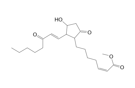 7-(2-(3-oxo-1-octenyl)-3-hydroxy-5-oxocyclopentyl)-2(Z)-heptenoic acid methyl ester