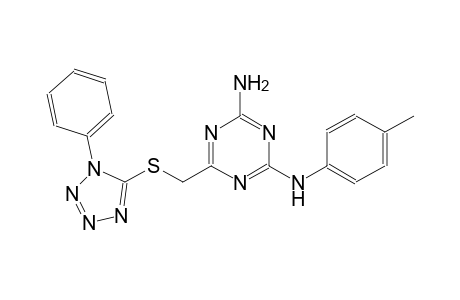 N~2~-(4-methylphenyl)-6-{[(1-phenyl-1H-tetraazol-5-yl)sulfanyl]methyl}-1,3,5-triazine-2,4-diamine