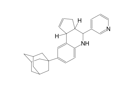 3H-cyclopenta[c]quinoline, 3a,4,5,9b-tetrahydro-4-(3-pyridinyl)-8-tricyclo[3.3.1.1~3,7~]dec-1-yl-, (3aS,4R,9bR)-