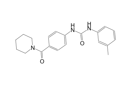 N-(3-methylphenyl)-N'-[4-(1-piperidinylcarbonyl)phenyl]urea