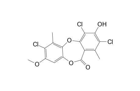11H-Dibenzo[b,e][1,4]dioxepin-11-one, 2,4,7-trichloro-3-hydroxy-8-methoxy-1,6-dimethyl-