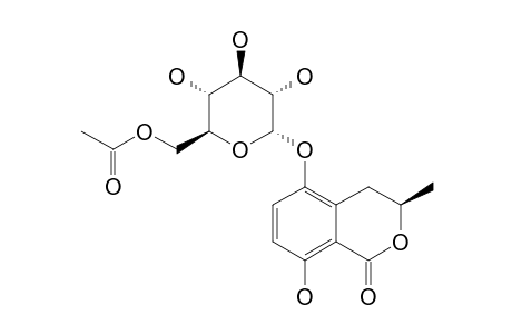 3R-(+)-5-O-(6'-O-ACETYL)-ALPHA-D-GLUCOPYRANOSYL-5-HYDROXYMELLEIN
