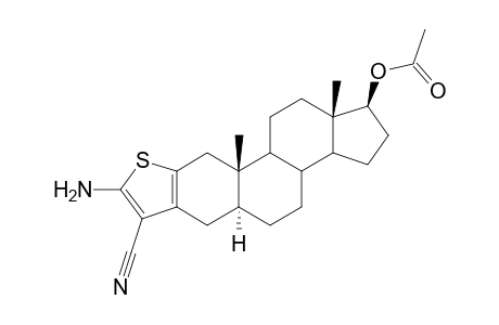 17.beta.-Acetoxy-5'-aminothieno[2',3':2,3]-5.alpha.-androstan-4'-carbonitrile