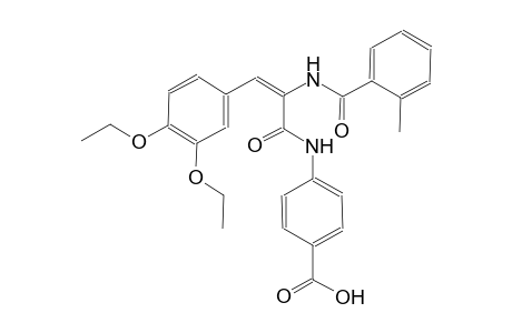 4-({(2E)-3-(3,4-diethoxyphenyl)-2-[(2-methylbenzoyl)amino]-2-propenoyl}amino)benzoic acid