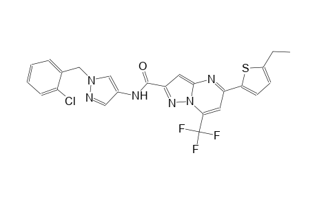 N-[1-(2-chlorobenzyl)-1H-pyrazol-4-yl]-5-(5-ethyl-2-thienyl)-7-(trifluoromethyl)pyrazolo[1,5-a]pyrimidine-2-carboxamide