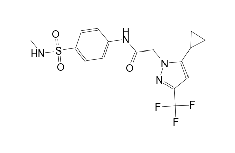 2-[5-cyclopropyl-3-(trifluoromethyl)-1H-pyrazol-1-yl]-N-{4-[(methylamino)sulfonyl]phenyl}acetamide