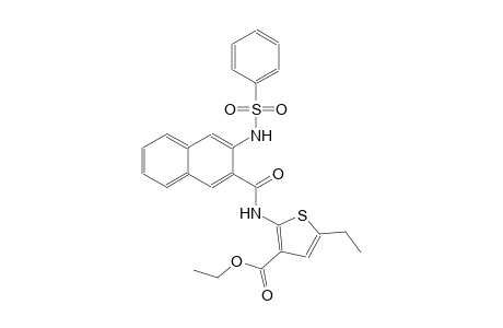 3-thiophenecarboxylic acid, 5-ethyl-2-[[[3-[(phenylsulfonyl)amino]-2-naphthalenyl]carbonyl]amino]-, ethyl ester