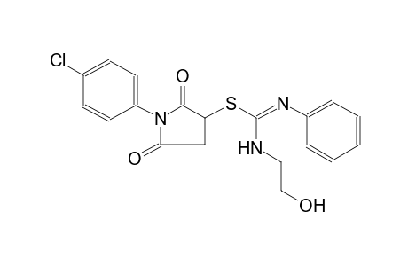 1-(4-chlorophenyl)-2,5-dioxo-3-pyrrolidinyl N-(2-hydroxyethyl)-N'-phenylimidothiocarbamate