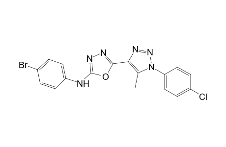 5-(1-p-Chlorophenyl-5-methyl-1,2,3-triazol-4-yl)-2-(4-bromophenyl)amino-1,3,4-oxadiazole