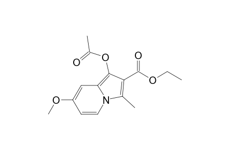 2-Indolizinecarboxylic acid, 1-(acetyloxy)-7-methoxy-3-methyl-, ethyl ester