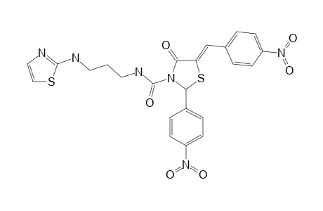 N-3-[[2-(4-NITROPHENYL)-4-OXO-5-(4-NITROBENZYLIDENE)-1,3-THIAZOLIDINE]-CARBAMYL]-PROPYL-2-AMINOTHIAZOLE
