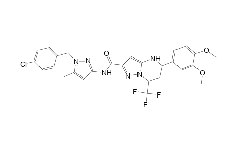 N-[1-(4-chlorobenzyl)-5-methyl-1H-pyrazol-3-yl]-5-(3,4-dimethoxyphenyl)-7-(trifluoromethyl)-4,5,6,7-tetrahydropyrazolo[1,5-a]pyrimidine-2-carboxamide