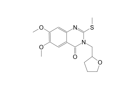 4(3H)-quinazolinone, 6,7-dimethoxy-2-(methylthio)-3-[(tetrahydro-2-furanyl)methyl]-