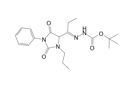 Tert-Butyl 2-[1-(2,5-dioxo-1-phenyl-3-propylimidazolidin-4-yl)propylidene]hydrazinecarboxylate