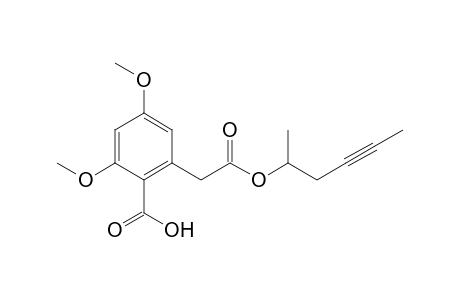 2,4-Dimethoxy-6-(1-methylpent-3-ynyloxycarbonylmethyl)benzoic acid