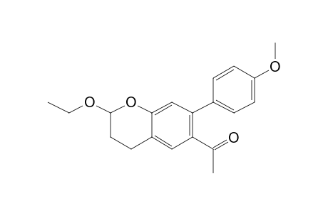 6-ACETYL-2-ETHOXY-7-(PARA-METHOXYPHENYL)-CHROMAN