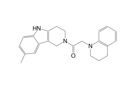 2-(3,4-dihydro-1(2H)-quinolinylacetyl)-8-methyl-2,3,4,5-tetrahydro-1H-pyrido[4,3-b]indole