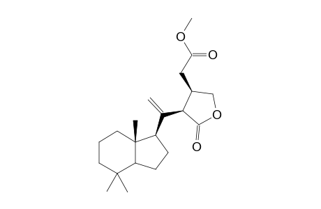 2-[(3R,4R)-4-[1-[(1R,7aS)-4,4,7a-trimethyl-2,3,3a,5,6,7-hexahydro-1H-inden-1-yl]ethenyl]-5-oxo-3-oxolanyl]acetic acid methyl ester
