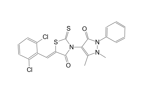 (5Z)-5-(2,6-dichlorobenzylidene)-3-(1,5-dimethyl-3-oxo-2-phenyl-2,3-dihydro-1H-pyrazol-4-yl)-2-thioxo-1,3-thiazolidin-4-one