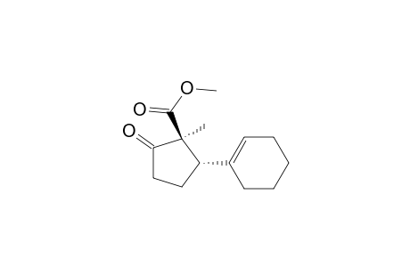 Cyclopentanecarboxylic acid, 2-(1-cyclohexen-1-yl)-1-methyl-5-oxo-, methyl ester, trans-