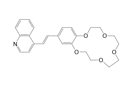 4-[(E)-2-(2,3,5,6,8,9,11,12-Octahydro-1,4,7,10,13-benzopentaoxacyclopentadecin-15-yl)-1-ethenyl]quinoline