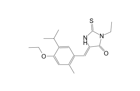 (5Z)-5-(4-ethoxy-5-isopropyl-2-methylbenzylidene)-3-ethyl-2-thioxo-4-imidazolidinone