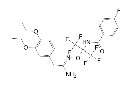 N-[1-[[1-amino-2-(3,4-diethoxyphenyl)ethylidene]amino]oxy-2,2,2-trifluoro-1-(trifluoromethyl)ethyl]-4-fluoro-benzamide