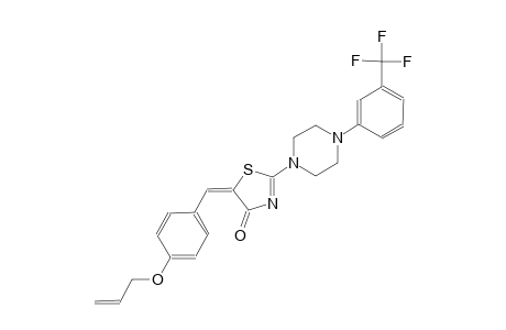 (5E)-5-[4-(allyloxy)benzylidene]-2-{4-[3-(trifluoromethyl)phenyl]-1-piperazinyl}-1,3-thiazol-4(5H)-one