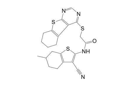 acetamide, N-(3-cyano-4,5,6,7-tetrahydro-6-methylbenzo[b]thien-2-yl)-2-[(5,6,7,8-tetrahydrobenzo[4,5]thieno[2,3-d]pyrimidin-4-yl)thio]-