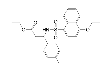 benzenepropanoic acid, beta-[[(4-ethoxy-1-naphthalenyl)sulfonyl]amino]-4-methyl-, ethyl ester