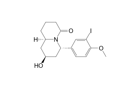 4H-Quinolizin-4-one, octahydro-8-hydroxy-6-(3-iodo-4-methoxyphenyl)-, (6.alpha.,8.beta.,9a.alpha.)-(.+-.)-