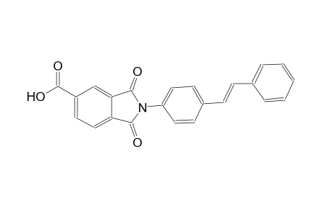 1,3-dioxo-2-{4-[(E)-2-phenylethenyl]phenyl}-5-isoindolinecarboxylic acid