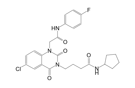 4-(6-chloro-1-[2-(4-fluoroanilino)-2-oxoethyl]-2,4-dioxo-1,4-dihydro-3(2H)-quinazolinyl)-N-cyclopentylbutanamide