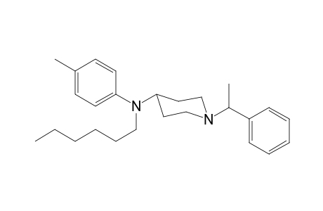N-hexyl-N-4-methylphenyl-1-(1-phenylethyl)piperidin-4-amine