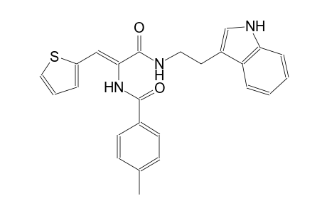 N-[(Z)-1-({[2-(1H-indol-3-yl)ethyl]amino}carbonyl)-2-(2-thienyl)ethenyl]-4-methylbenzamide