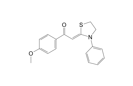 (2Z)-1-(4-methoxyphenyl)-2-(3-phenylthiazolidin-2-ylidene)ethanone