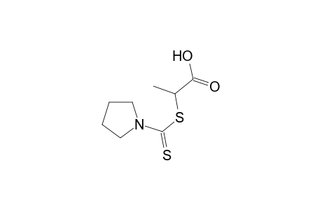 propanoic acid, 2-[(1-pyrrolidinylcarbonothioyl)thio]-
